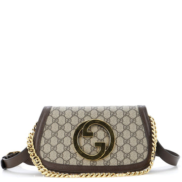 Blondie NM Chain Flap Bag GG Coated Canvas Small
