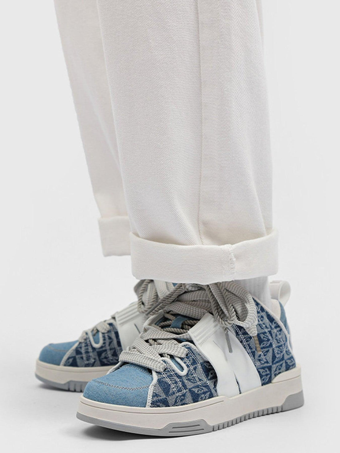 Sneakerland Denim Fabric Elements Fashion Board Shoes Couple Models