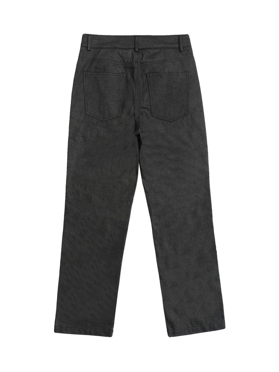 Makersluxe Street Hip-Hop Structure Zipper Design Washed Jeans