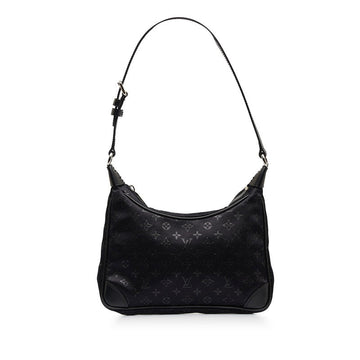 Louis Vuitton Monogram Saten Little Brown Handbag Mini Handbag M92142 Noir Black Saten Leather  Louis Vuitton