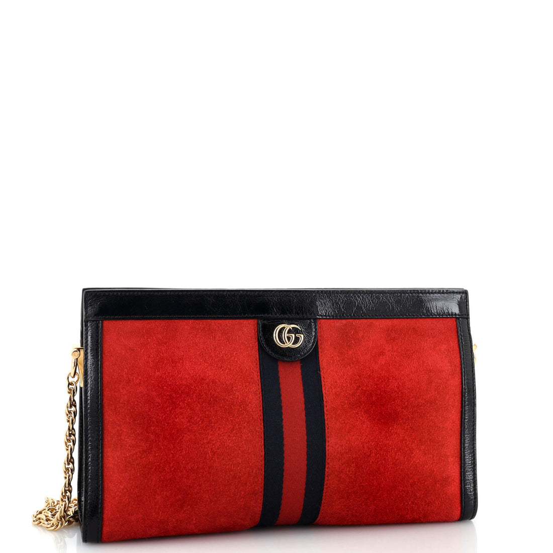 Ophidia Chain Shoulder Bag Suede Medium