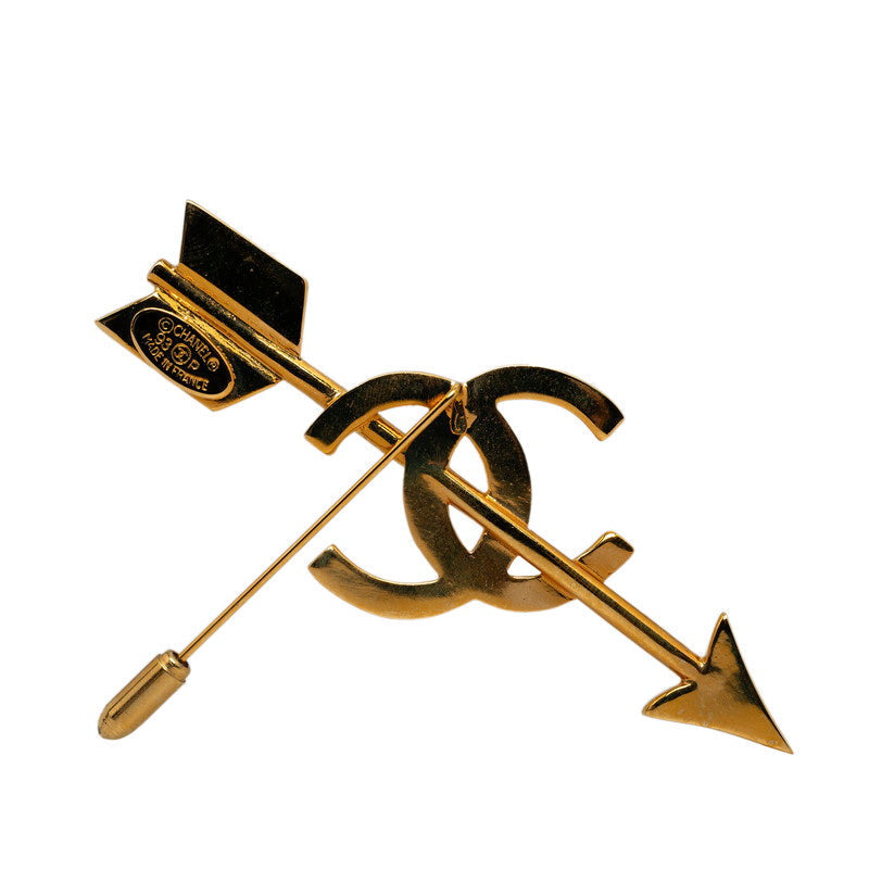 Chanel Vintage Cocomark Arrow Arrow Motif Brochure Gold Makeup  CHANEL
