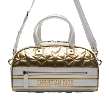 Dior Dior Dior 2WAY Boston Bag Leather  Leather G × White (Golden )  Bag Handbag Ladies ? Ship? Ladies Online