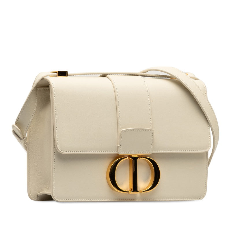 Dior 30 Montaigne Sloping Shoulder Bag White G Leather  Dior