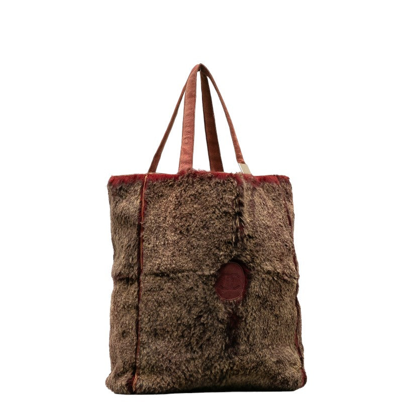 Chanel Cocomark Tote Bag Shoulder Bag Brown Ladies