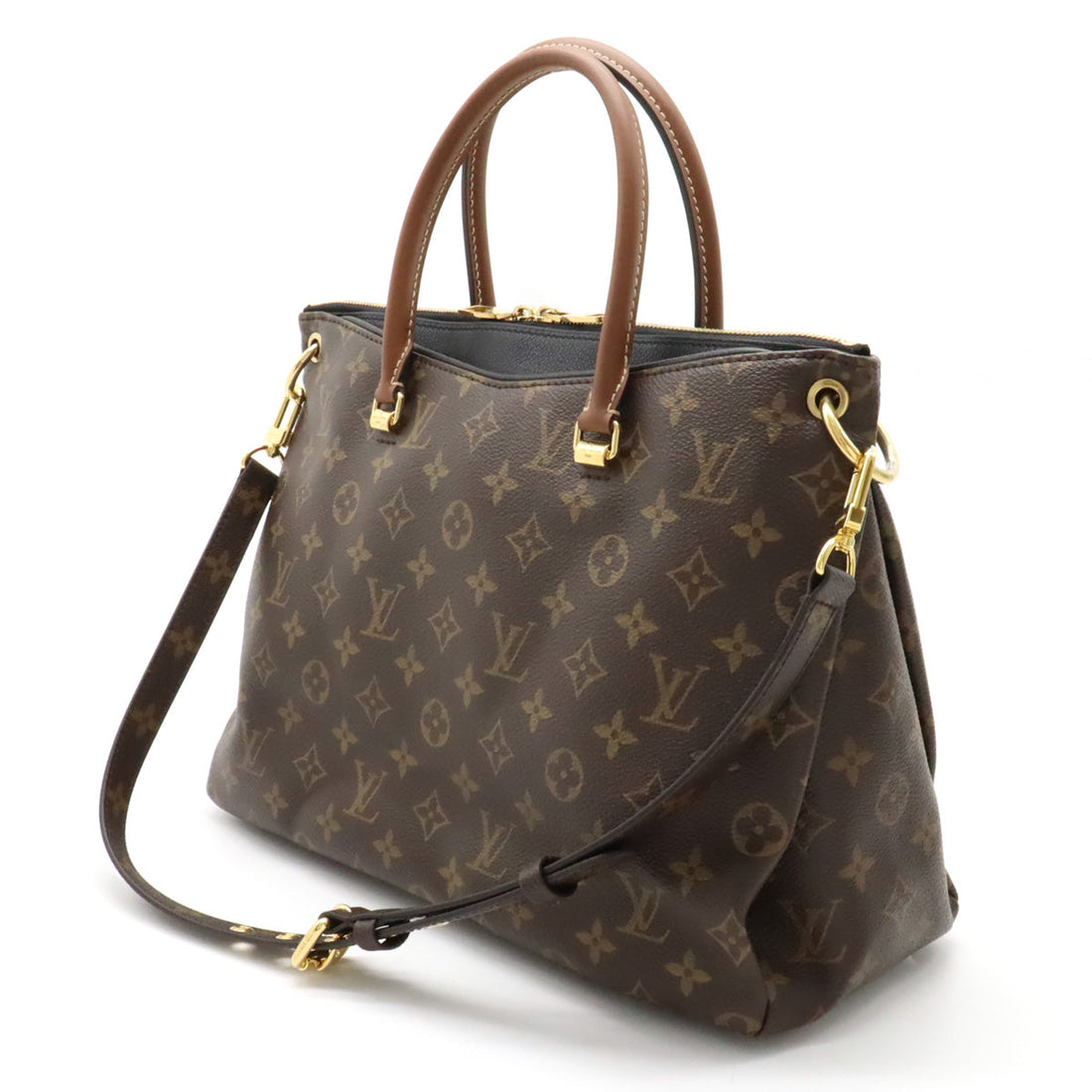 LOUIS VUITTON Louis Vuitton Monogram Palas Handbag 2WAY Semi-sholder Shoulder Shoulder Noir Black M41064