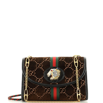 Rajah Web Chain Shoulder Bag GG Velvet Small