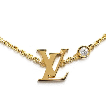 Louis Vuitton K18YG Idil Brossam LV Diamond Necklace 750YG Jewelry Q93626
