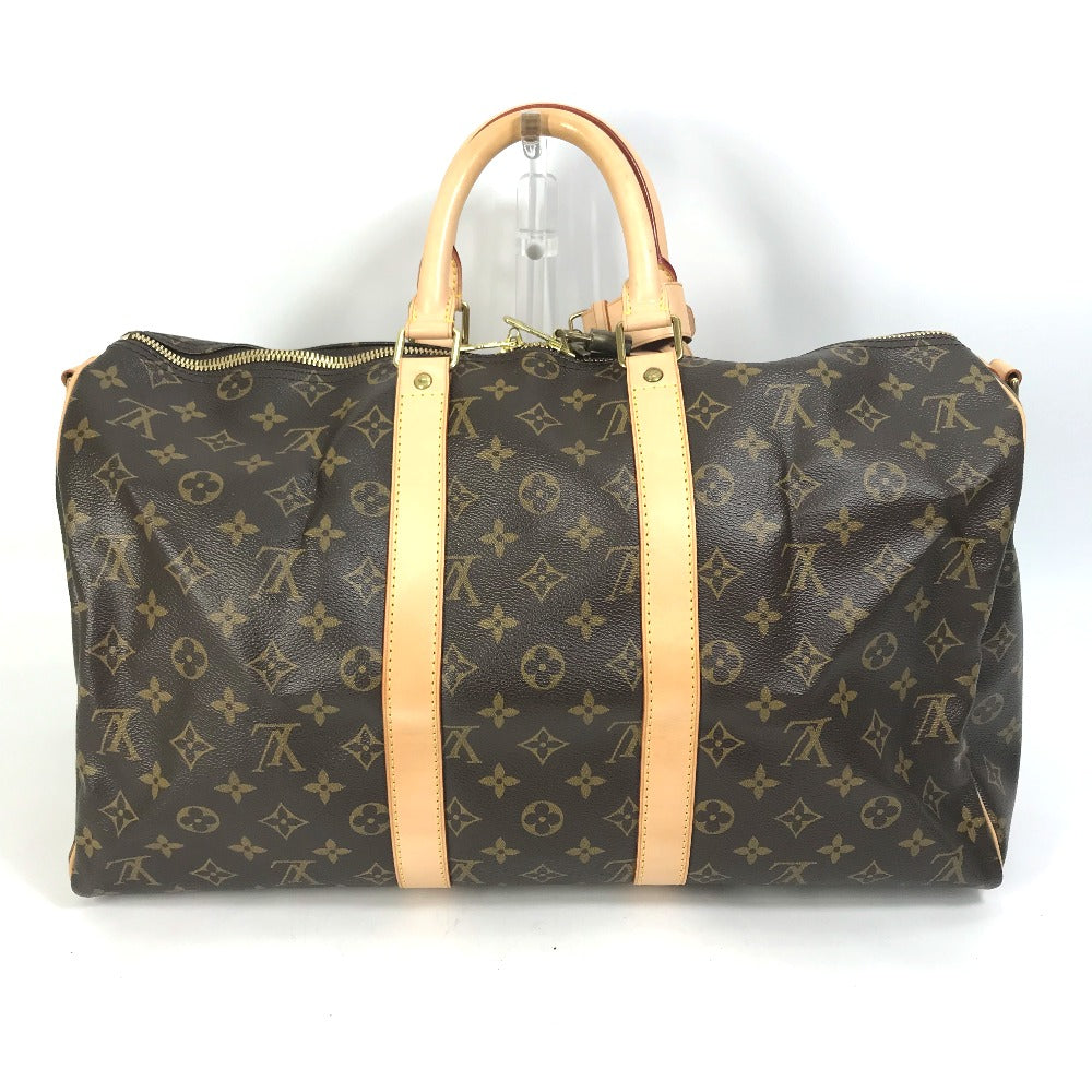 LOUIS VUITTON Boston Duffel bag ‚l41418 Monogram canvas Brown Travel Bag Shoulder Bag Handbag Keepall bandouliere45 Women Used