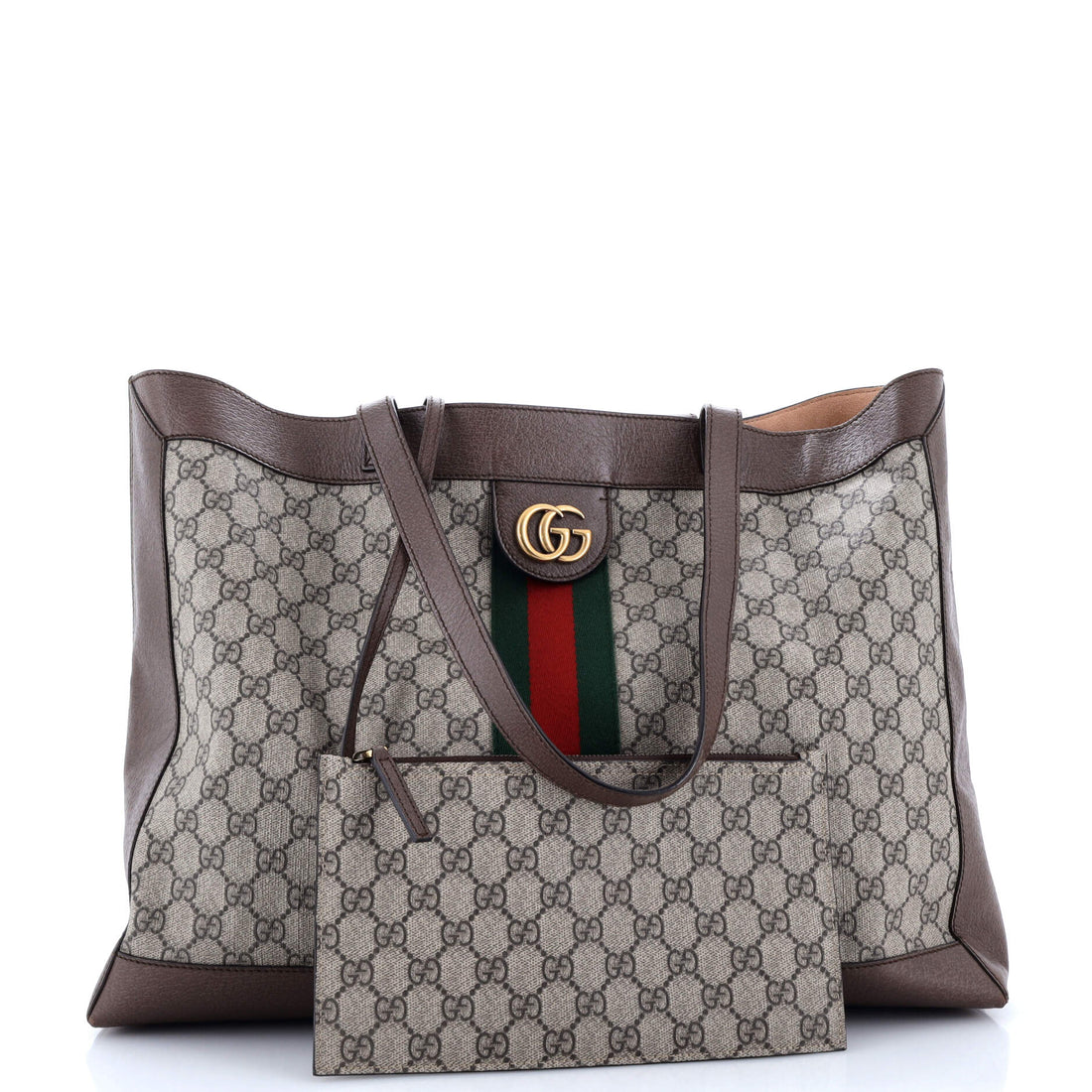 Ophidia Soft Open Tote GG Coated Canvas East West
