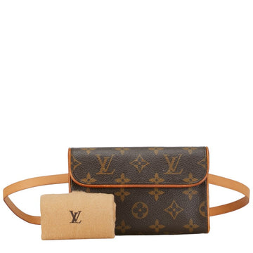 Louis Vuitton Monogram Pochette Florentine XS Waistbag M51855 Brown PVC Leather  Louis Vuitton