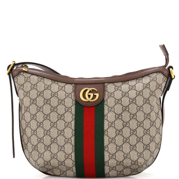 Ophidia Half Moon Hobo GG Coated Canvas Small