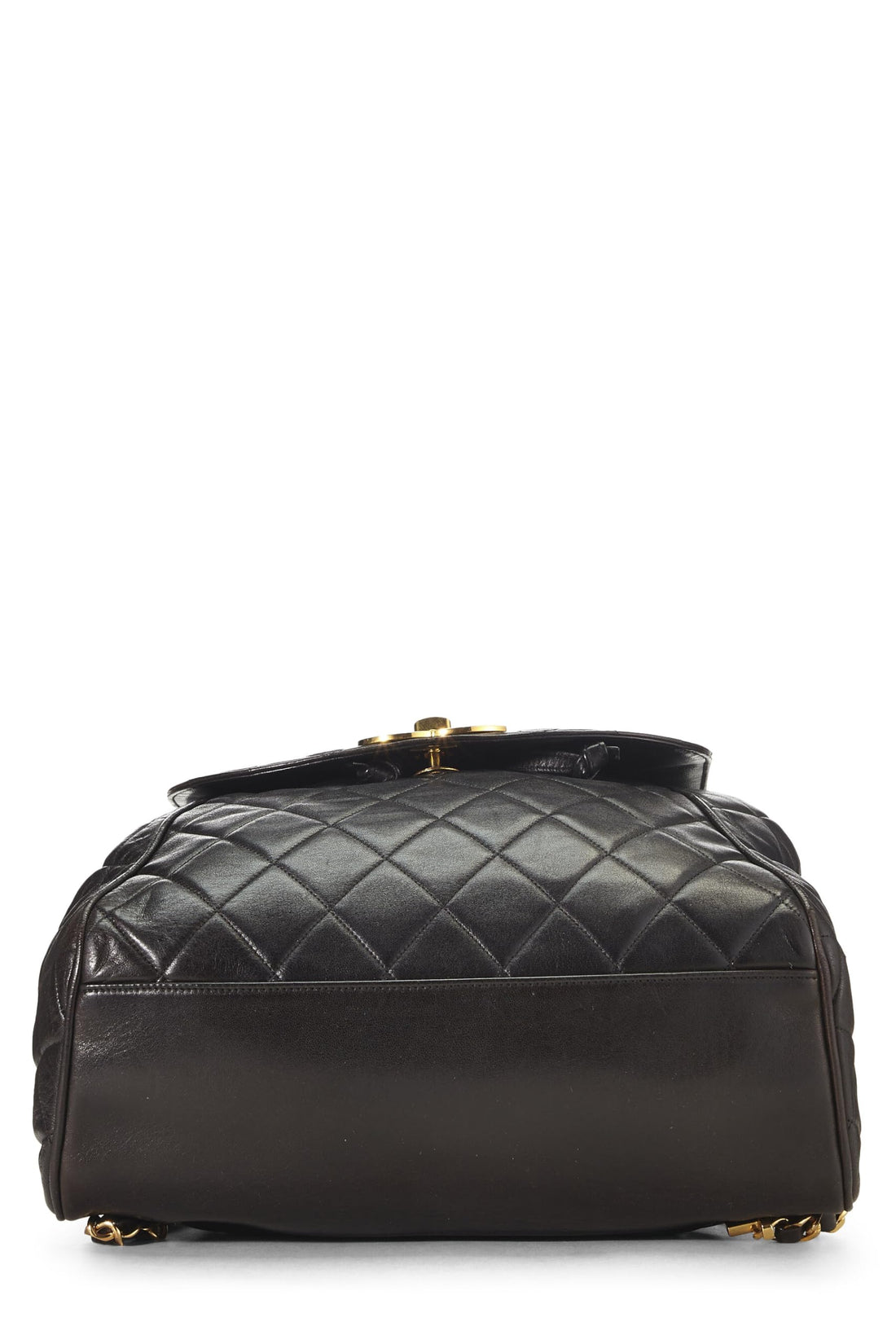 Chanel,  Black Quilted Lambskin Backpack Large, Black