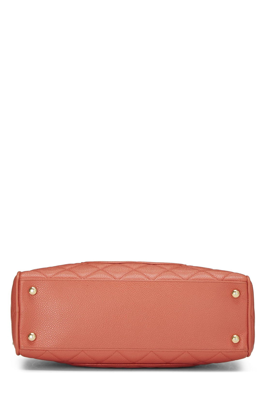 CHANEL,  Coral Quilted Caviar Bowler Mini, Orange