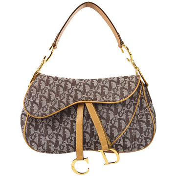 Christian Dior 2001 Brown Trotter Double Saddle Bag