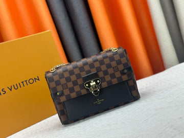LV Vavin PM Handbag In Damier Ebene Coated Leather