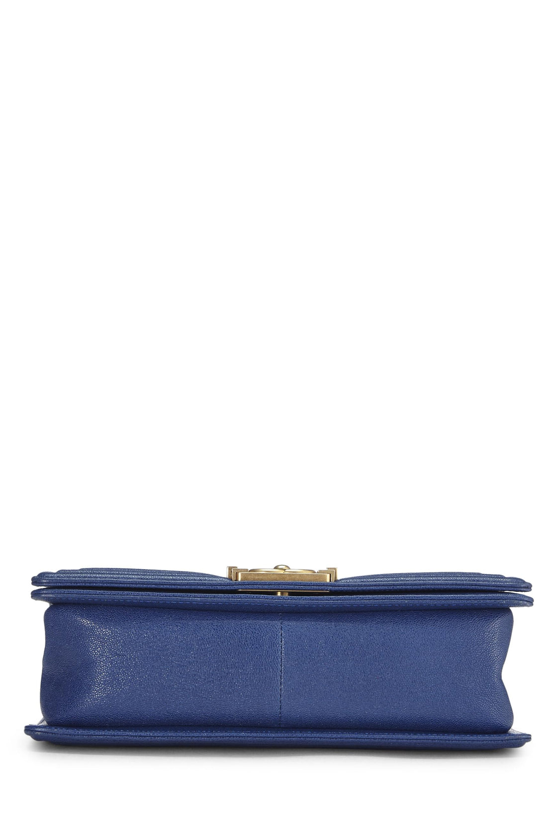 Chanel,  Blue Quilted Caviar Boy Bag Medium, Blue