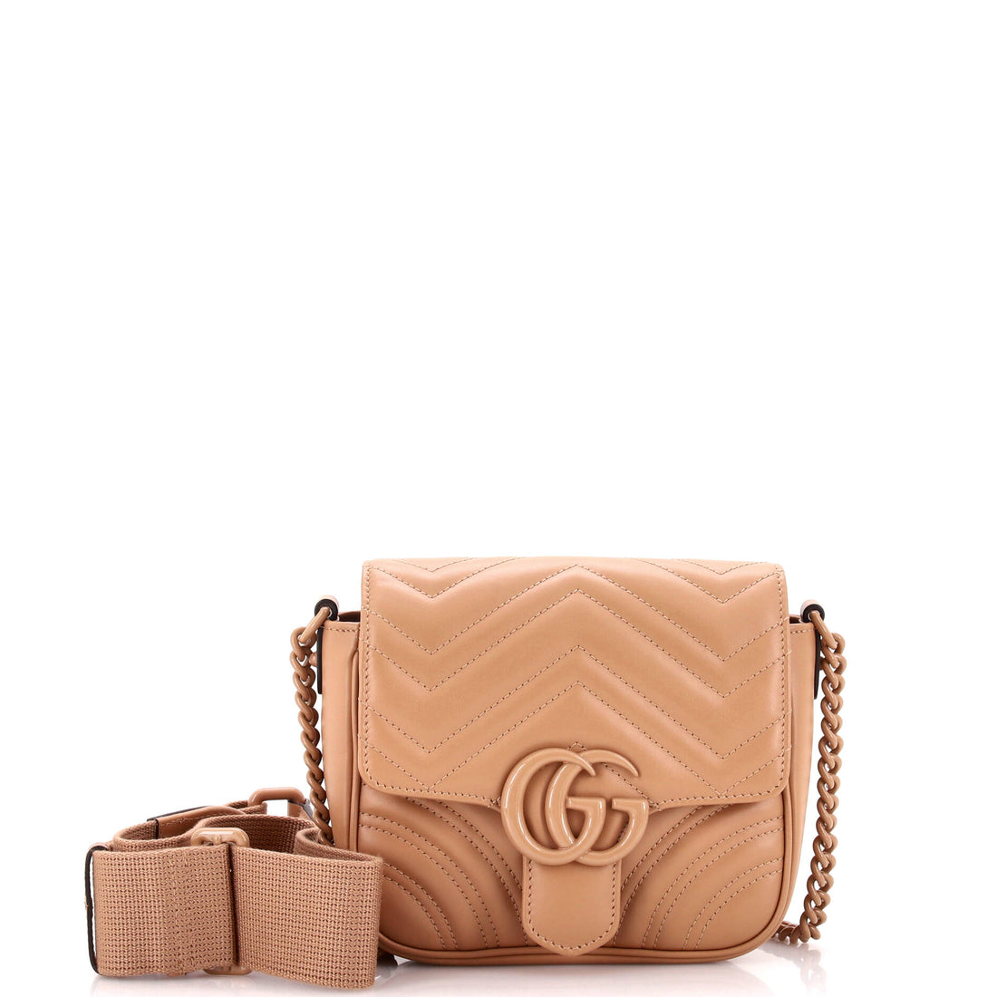 GG Marmont Convertible Flap Shoulder Bag Matelasse Leather Mini