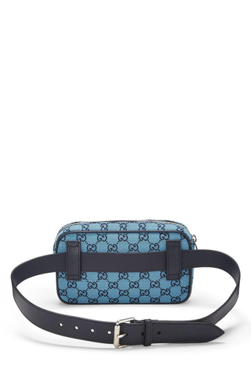 Gucci,  Blue GG Marmont Canvas Belt Bag, Blue