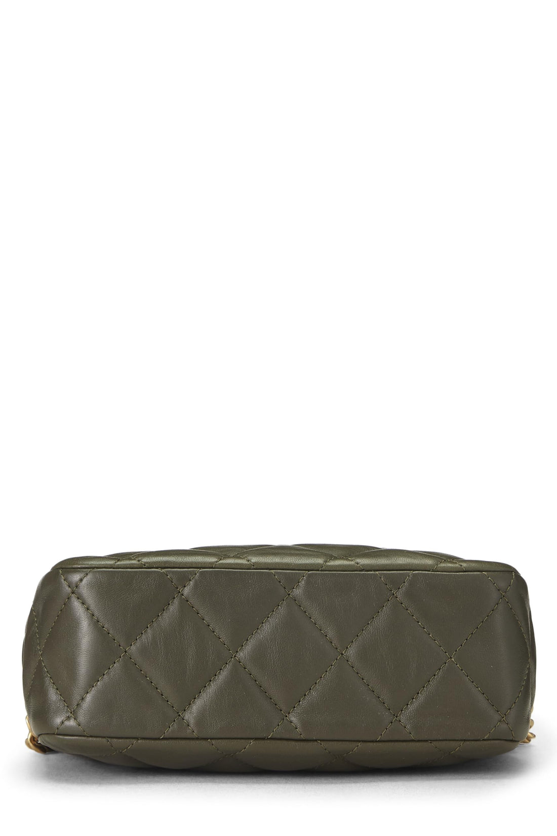 Chanel,  Green Lambskin Diamond 'CC' Camera Bag Mini, Green