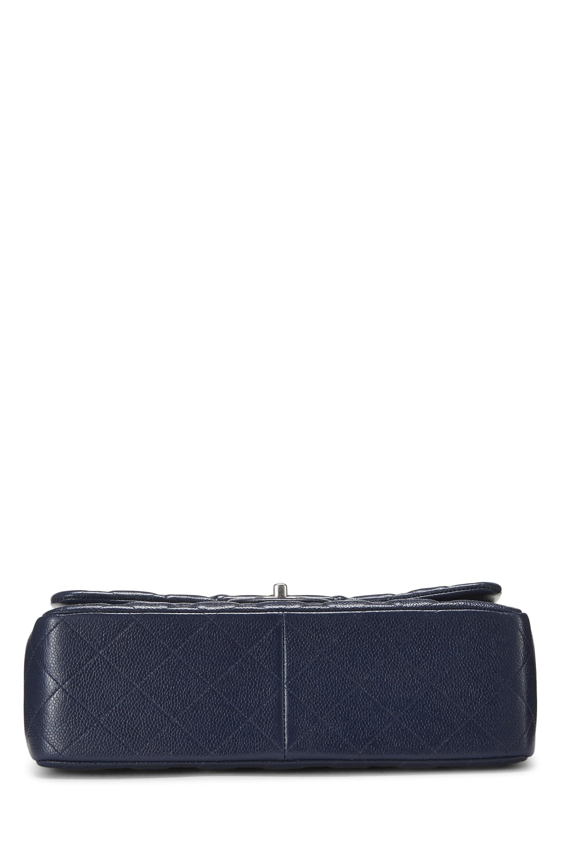 Chanel,  Navy Quilted Caviar New Classic Double Flap Jumbo, Navy