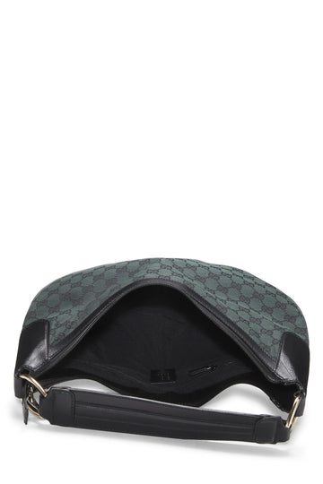 Gucci,  Green GG Canvas Half Moon Hobo, Green