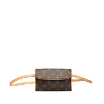 Louis Vuitton Monogram Pochette Florentine L Body Bag M51855 Brown PVC Leather  Louis Vuitton