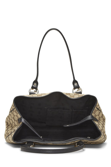 Gucci,  Black Original GG Canvas Twins Tote, Black