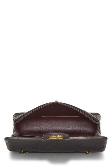 Chanel,  Black Quilted Lambskin Classic Double Flap Small, Black