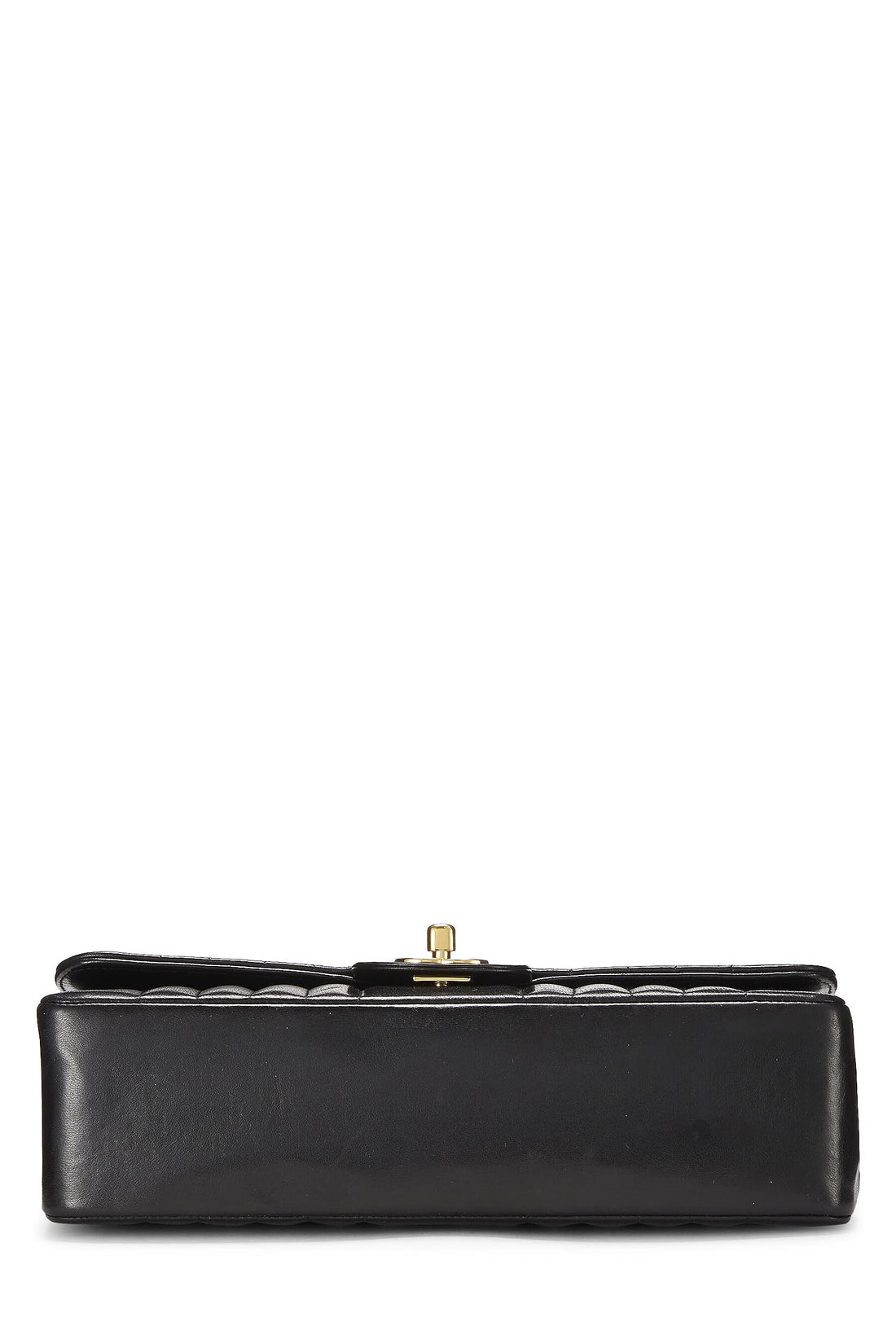 Chanel,  Black Vertical Lambskin Classic Flap Medium, Black