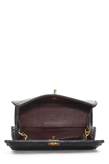 Chanel,  Black Quilted Lambskin Trapezoid Bag, Black
