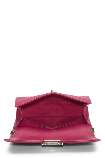Chanel,  Pink Quilted Caviar Boy Bag Medium, Pink