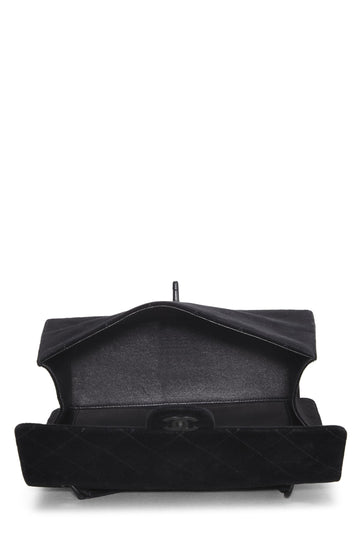 Chanel,  Black Velour Shoulder Bag, Black