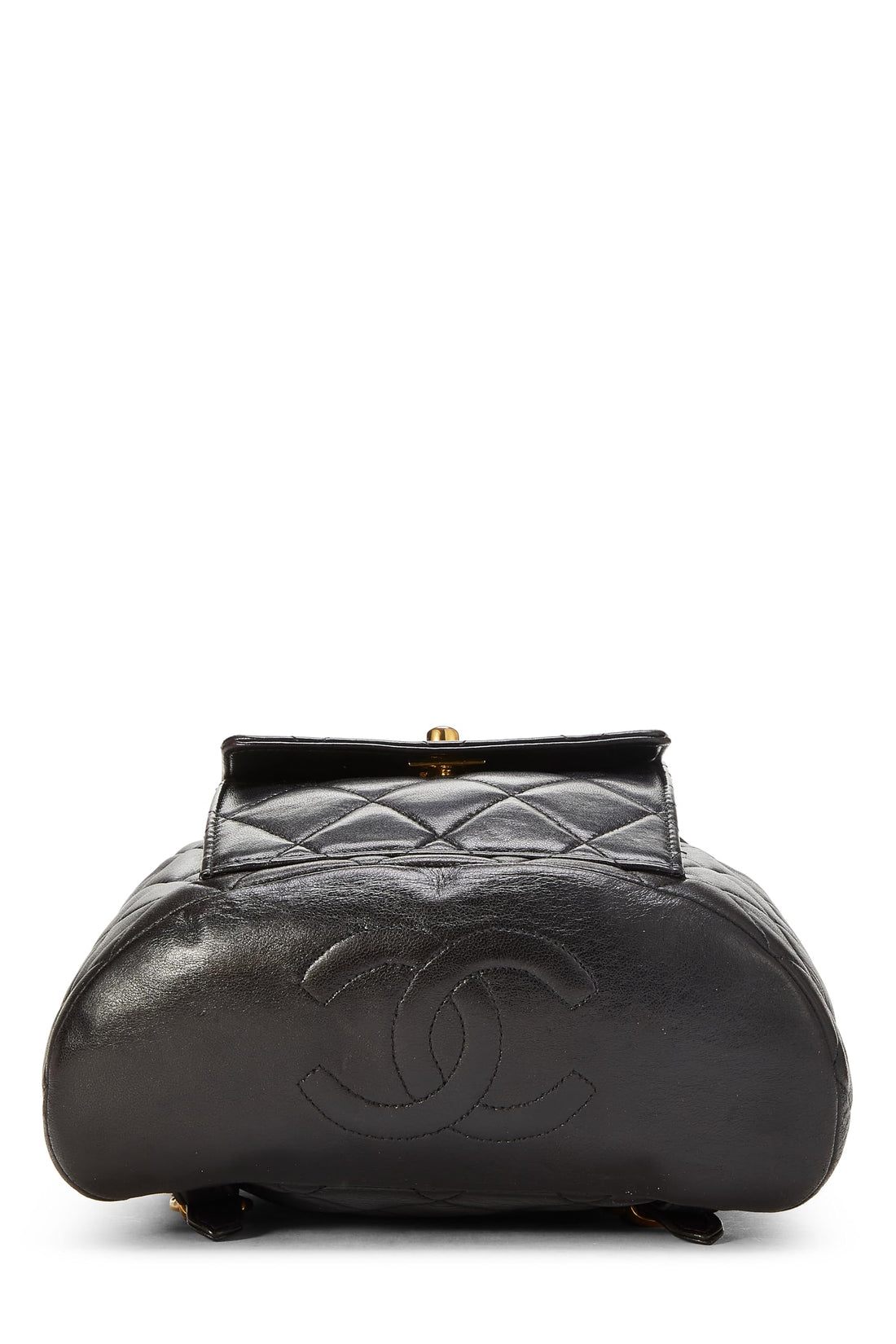 Chanel,  Black Quilted Lambskin 'CC' Classic Backpack Small, Black