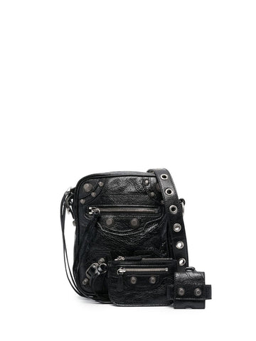 LE CAGOLE LEATHER CROSSBODY BAG