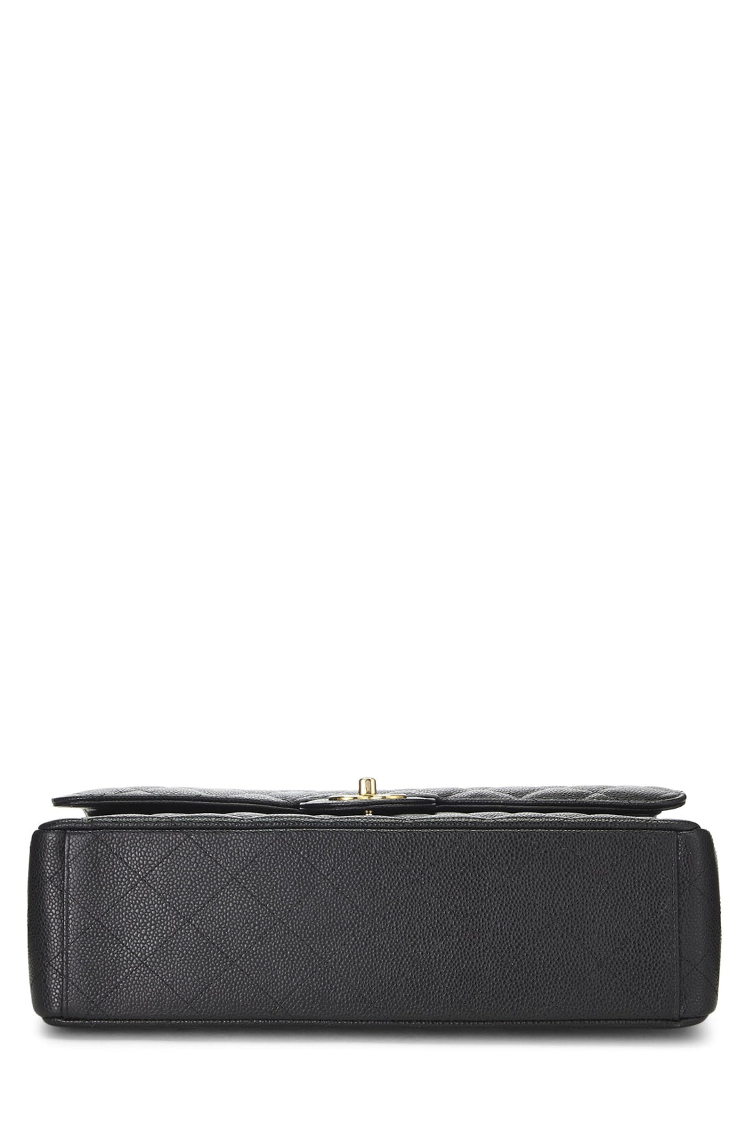 Chanel,  Black Quilted Caviar New Classic Double Flap Maxi, Black