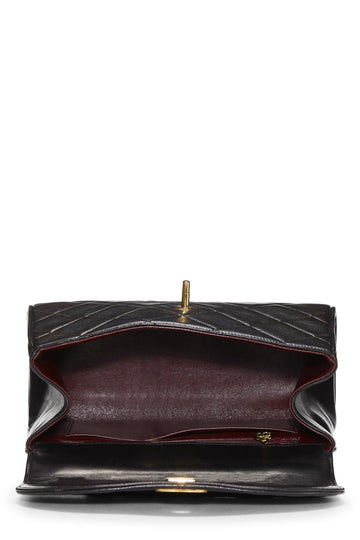 Chanel,  Black Quilted Lambskin Handbag Medium, Black