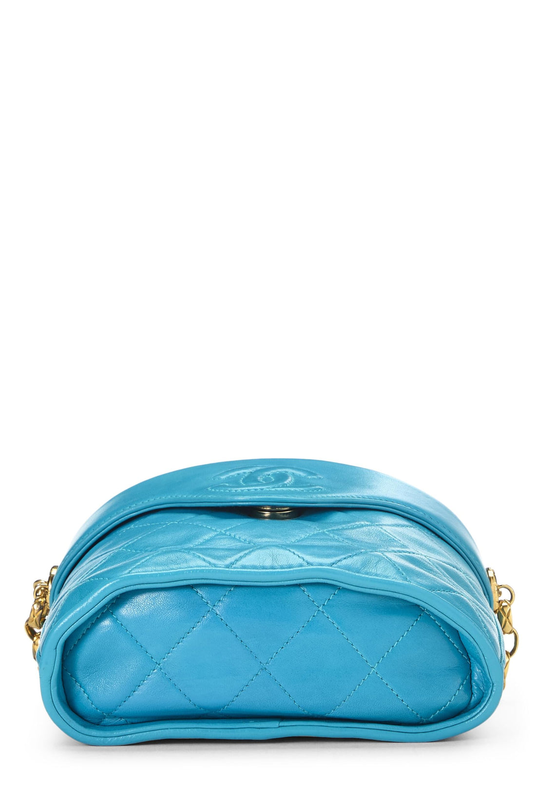 Chanel,  Blue Quilted Lambskin Binocular Bag Mini, Blue