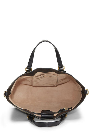 Gucci,  Black GG Supreme Canvas Bee Tote Small, Black