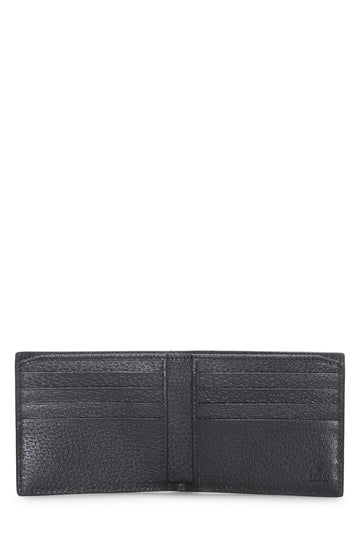 Gucci,  Black Leather Bifold Wallet, Black
