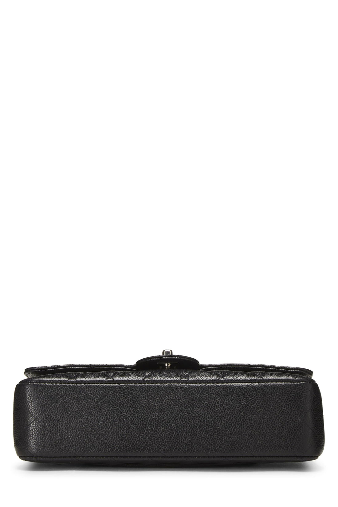 Chanel,  Black Quilted Caviar Classic Double Flap Medium, Black