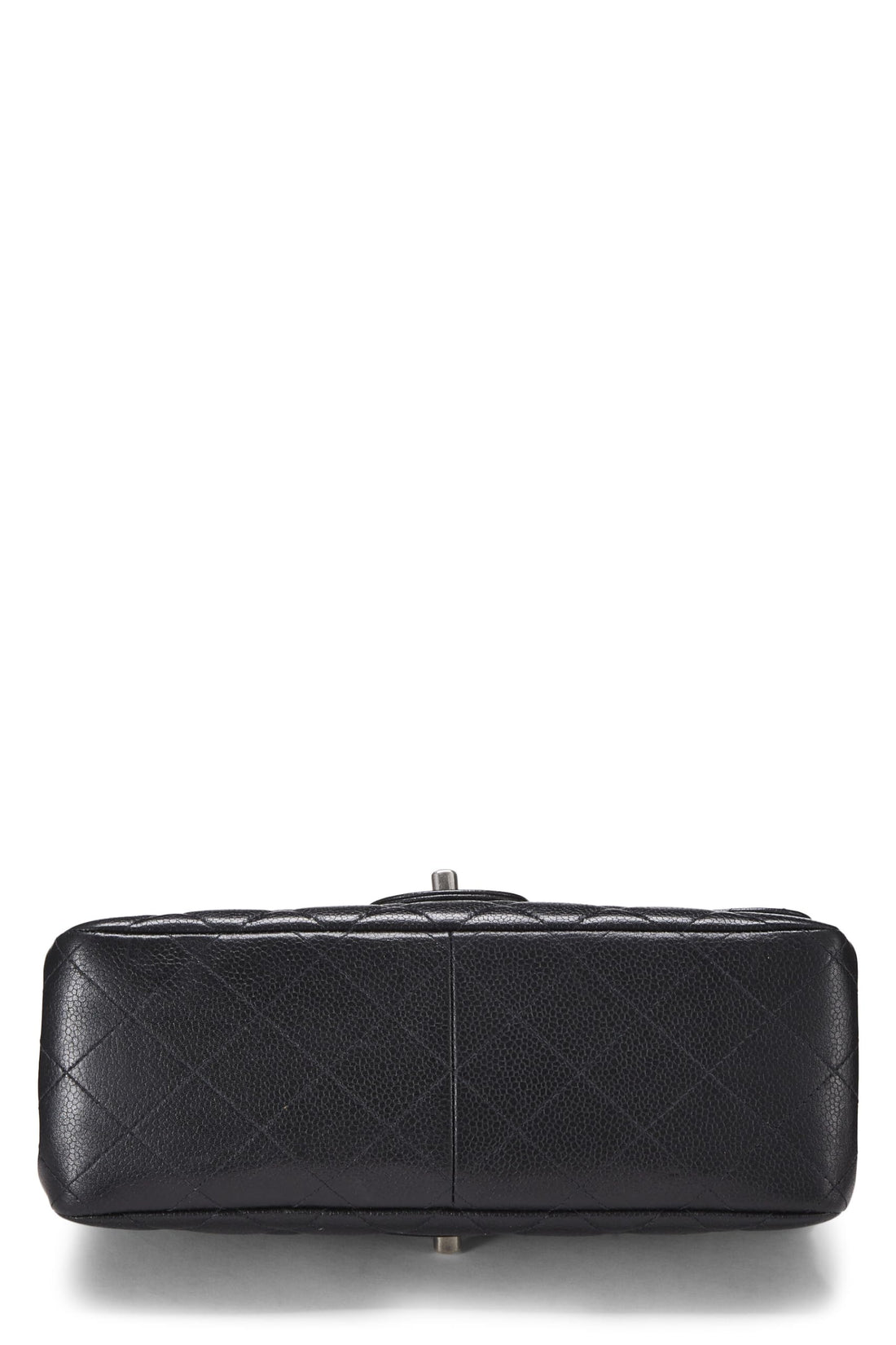 Chanel,  Black Quilted Caviar Double Sided Classic Flap Medium, Black