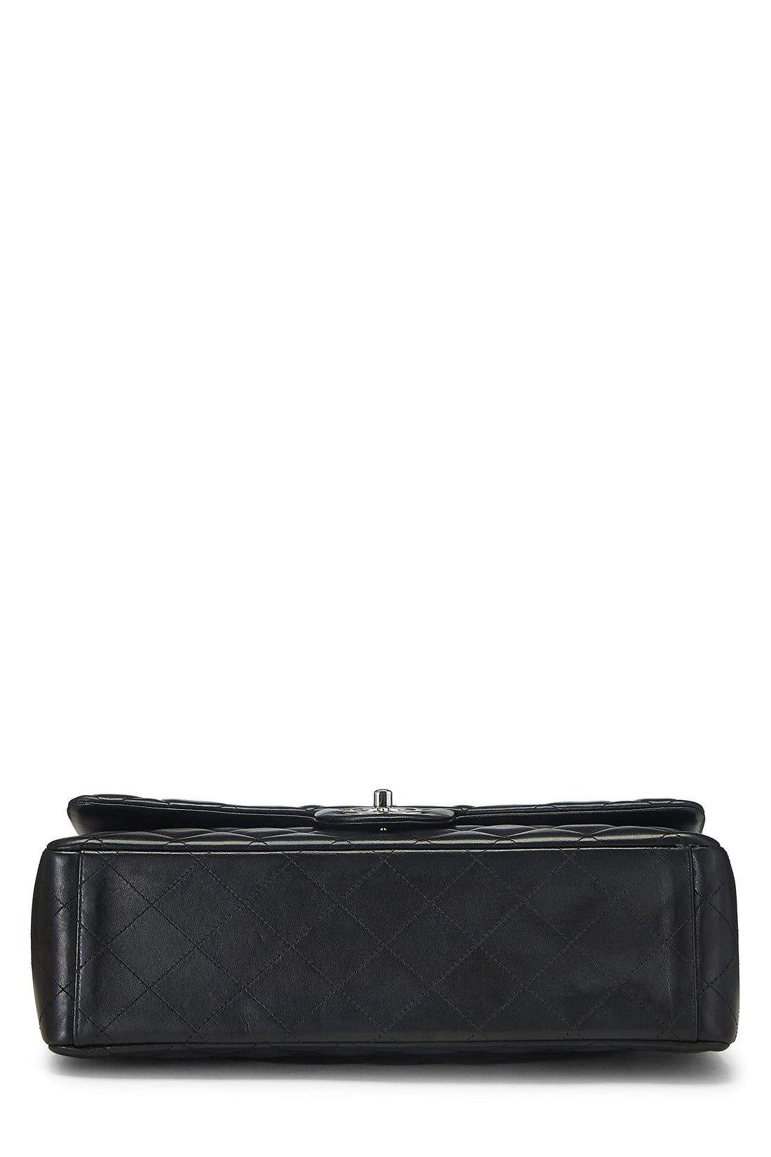 Chanel,  Black Quilted Lambskin New Classic Double Flap Maxi, Black