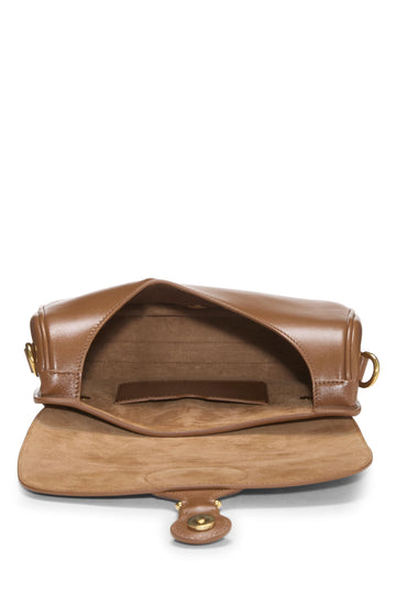 Dior,  Brown Calfskin Bobby Flap Medium, Brown