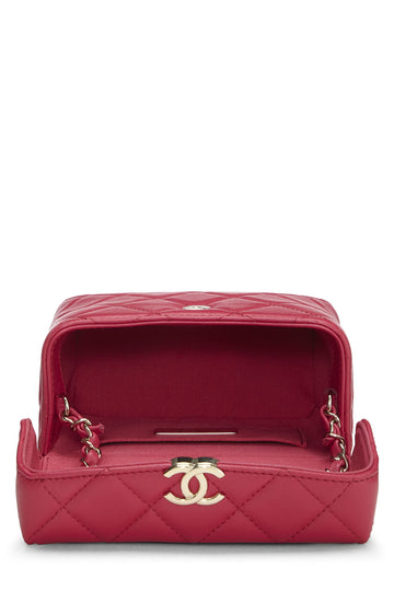 Chanel,  Pink Quilted Lambskin Box Bag Small, Pink