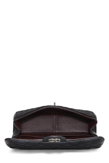 Chanel,  Black Quilted Lambskin New Classic Double Flap Jumbo, Black