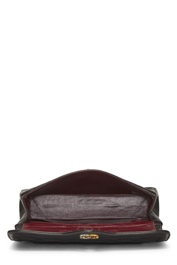 Chanel,  Black Quilted Lambskin Paris Limited Double Flap Medium, Black