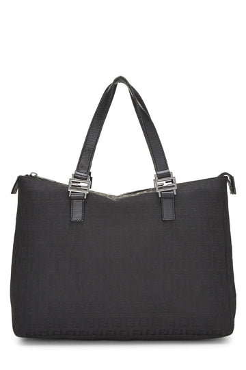 Fendi,  Black Zucchino Canvas Tote, Black