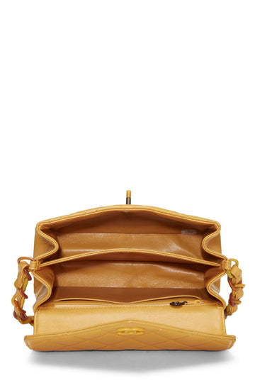 Chanel,  Orange Quilted Lambskin Envelope Flap Shoulder Bag, Orange