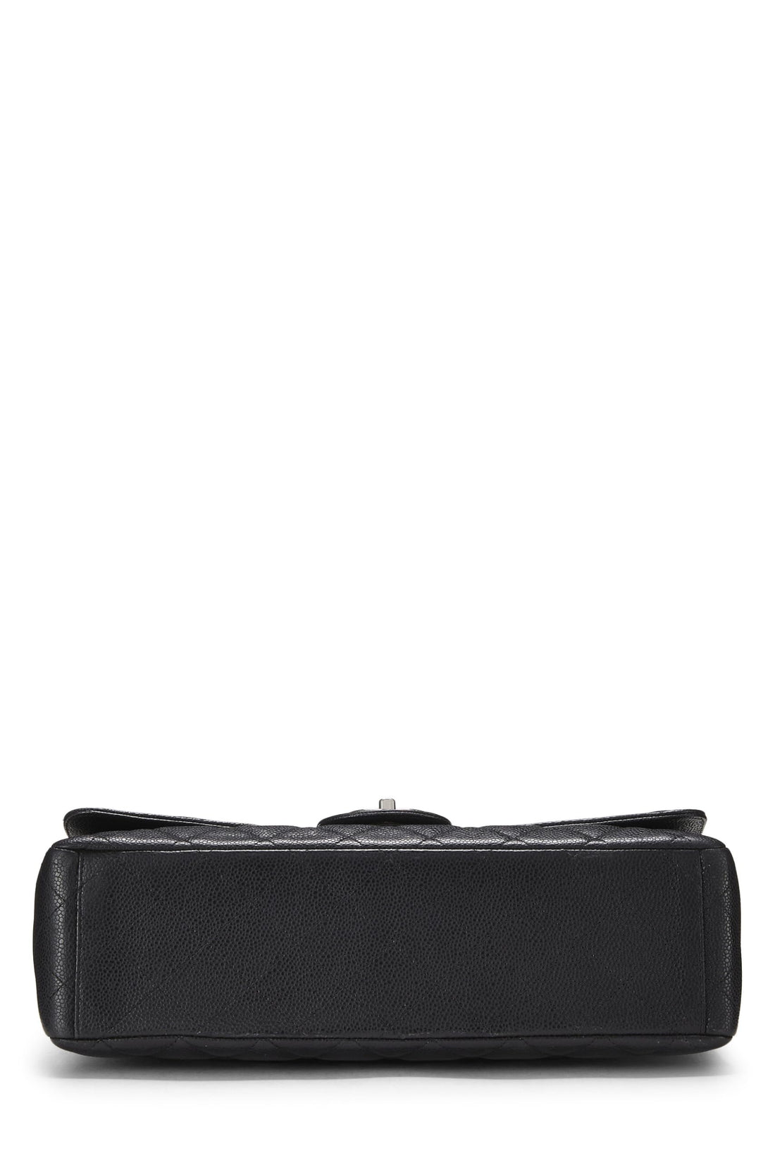 Chanel,  Black Quilted Caviar New Classic Double Flap Maxi, Black
